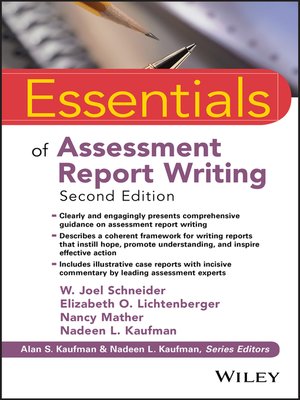 cover image of Essentials of Assessment Report Writing